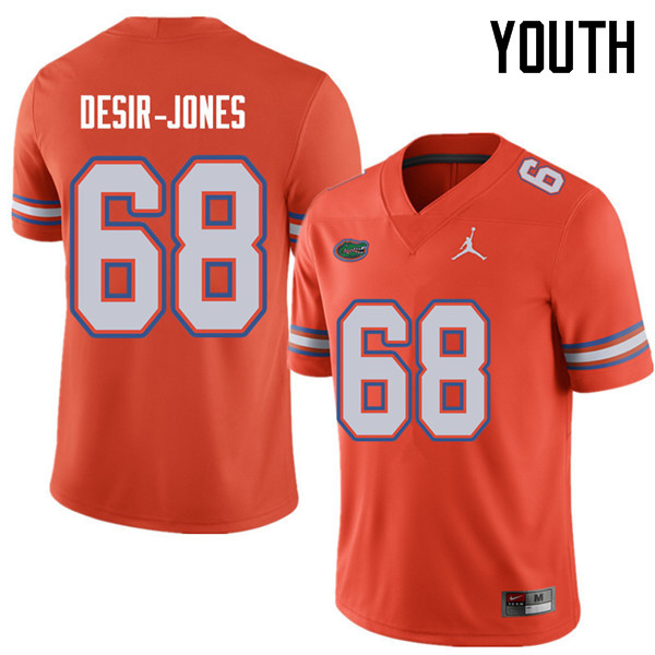 Jordan Brand Youth #68 Richerd Desir-Jones Florida Gators College Football Jerseys Sale-Orange